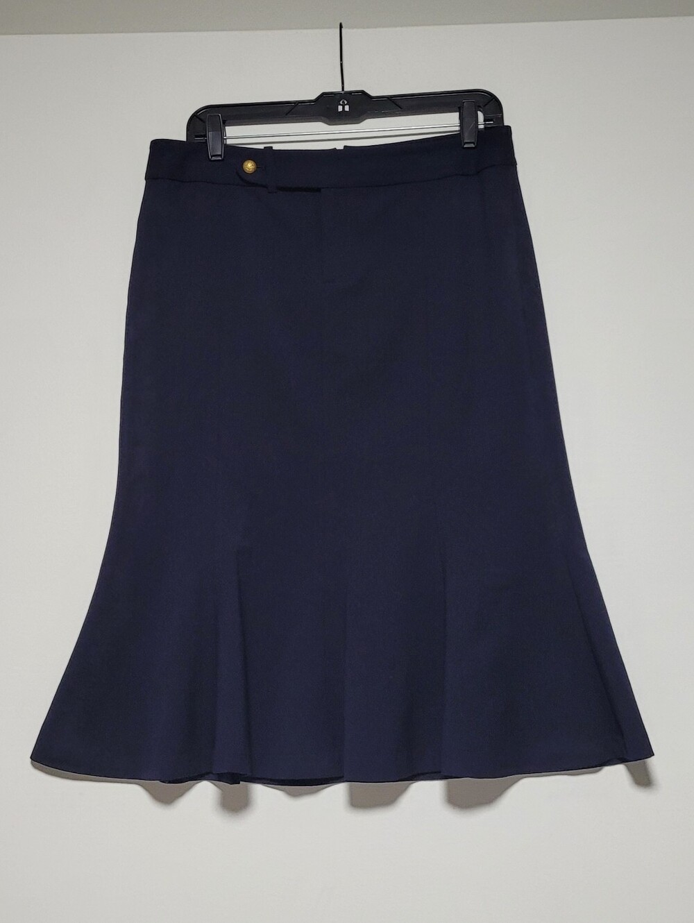 Lauren Ralph Lauren Traditional, Classic, Preppy Navy Blue Midi Skirt